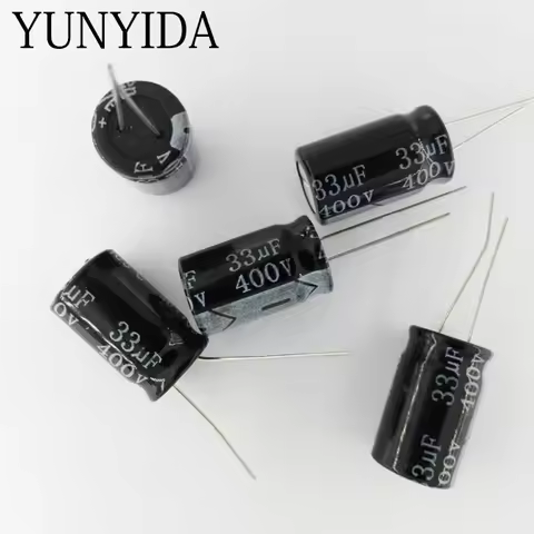 5PCS 400V 10UF 15UF 22UF 33UF 47UF 68UF 82UF 100UF 150UF Aluminum Electrolytic Capacitor