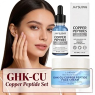 GHK-Copper Peptide Serum with Hyaluronic Acid and Facial Cream Set 30 ml. 100 grams for firming and 