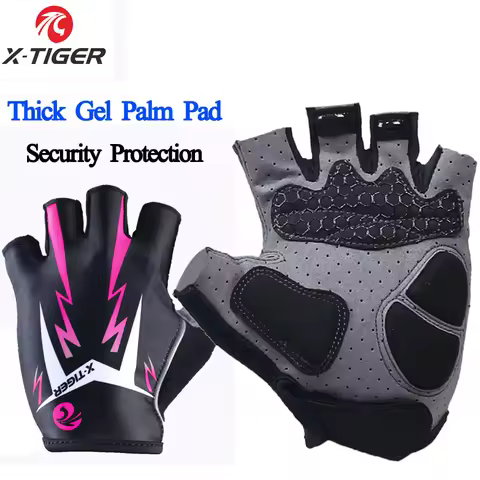 X-TIGER Sports Cycling Gloves Half Finger Women MTB Bike Gloves Running Fitness Gym Riding Motorcycl
