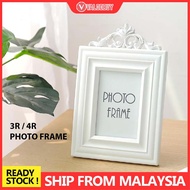 3R / 4R Photo Frame White Frame Gambar Wall Art