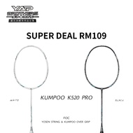 （100 % Original）【薰风K520 PRO全碳素纤维羽毛球拍】【KUMPOO BADMINTON RACKET K520 PRO】