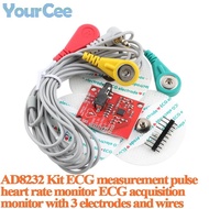 AD8232 ECG Measurement Monitoring Sensor Module Kit DIY Heart Rate Pulse Sensing with 3 electrodes a
