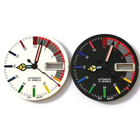 28.5mm Rainbow Color Watch Dial 21 Jewels No logo SKX007 Series Lume For Seiko 5 Sports NH36 Automat