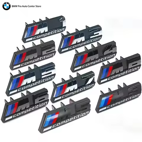 3D Emblem Car Front Grill Badge M1 M2 M3 M4 M5 M6 M7 M8 Competition E92 E93 F36 G01 G02 G05 G11 G12 