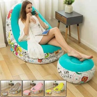 Trendy NEW Graffiti Casual Inflatable Sofa With Sofa Chair Set Air Sofa Chair Inflatable Sofa Chair