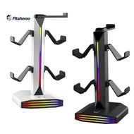 Headphone Stand for Desk Gaming Headset Holder and Controller Stand RGB Earphone Rack for PC Console