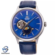 Orient RA-AS0103A10B Open Heart Sun &amp; Moon Automatic Blue Analog Men's Watch RA-AS0103A