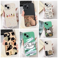 6.1'' Casing For iPhone 13 A2633 Case Luxury Fashion Pattern Matte Shockproof Protective Cover