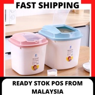 10kg Household Rice Storage Container Box Kitchen Storage Bekas Beras Bekas Simpan Beras