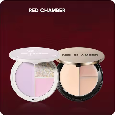 RED CHAMBER TRI COLOR MULTI-PURPOSE HIGHLIGHTER Palette Natural Brightening One Palette Multi-Purpos