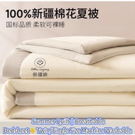 🌱Xinjiang Cotton Summer Quilt｜Breathable Bedsheet🌟Twin/Single Size Machine Washable