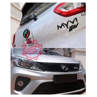 Car logo Matt Black Perodua Myvi Ative Aruz Alza Bezza Axia Rear Font Emblem 1PC Perodua Logo rear l