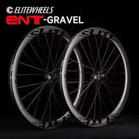 ELITEWHEELS ENT GRAVEL Carbon Wheelset Disc Brake Tubeless Ready 700C 35x34 Center Lock Or 6 Bolt Lo