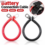 MEIIS 1Pcs Battery Connection Cable, 4AWG 6AWG 8AWG M8 M10 Terminal Battery Connection Wire, Durable