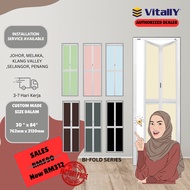 Vitally Bi-fold Door Toilet Aluminum Folding Door Toilet Door Pintu Lipat Tandas Pintu Lipat Bilik A