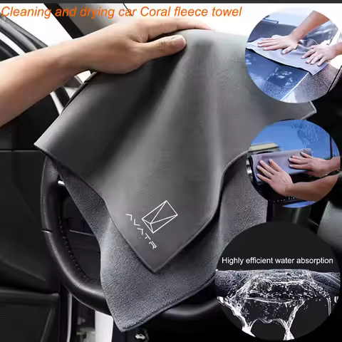 Car Cleaning Towel Double-Sided Coral Velvet Suede Car Wash Towel For Avatr 07 11 12 E16 Max Avita E