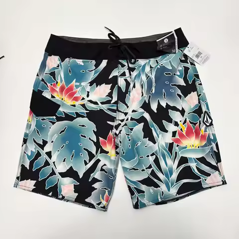 Volcom Original Mens Leaf It Mod 19" Boardshort Bermuda Strech SwimmWear Surf de bain homme Swim Tru