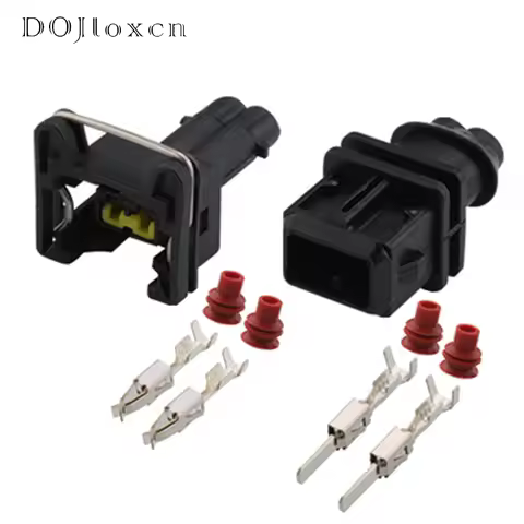 1/5/10/20/50/Sets 2 Pin Male Female EV1 Fuel Injector Nozzle Waterproof Connector Plug Socket Housin