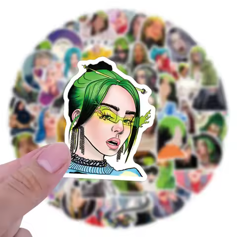 110Pcs Billie Eilish Stickers, Celebrity Graffiti Stickers, DIY Luggage Bottle Stickers