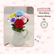 High Quality Handmade Velvet Roses - Artificial Flowers Decorative Meaningful Gifts for Valentine's 