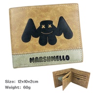 Marshmello Short Men Wallets Cartoon Students Purse Khaki Purse