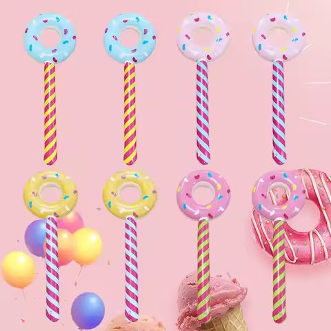 New Decor Birthday Party Decorations Candy Themed Lollipop Stick Inflatable Donut Lollipop Candyland