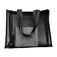 Mesh Bag Large Capacity Handbag Beach Bag Transparent Mall Auto Show Mesh Shoulder Bag Ladies Bag St