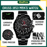 ORUSS 1853 Men's Stainless Steel Waterproof Luxury Fashion Business Watch Automatic Quartz Wrist Men