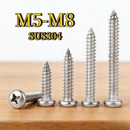 [YMH-G1] Phillips Pan Head Self Tapping Screw /Screw Plastic Wood| SUS 304 Stainless Steel  | Skru B