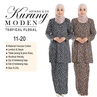 baju kurung Moden Tropical Floral Series by Aryana & Co Cotton Sets Women Viscose Clothing baju kuru