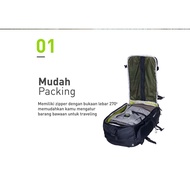 (Bayar di Tempat) TAS TRAVEL BACKPACK 40L / TAS RANSEL / TAS TORCH TAKAHAGI JET BLACK Berkualitas