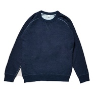 Pure Blue Japan Yarn Dyed Indigo Sweatshirt Indigo Stripe