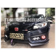 HONDA CIVIC FC 16~19 / facelift 2020 FRONT BUMPER DAYLIGHT DRL LED / REAR BUMPER REFLECTOR LED HEARTBEAT DESIGN