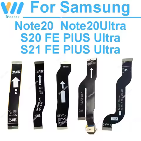 LCD+Mainboard Flex Cable For Samsung Galaxy Note20 S20 S21 Plus Ultra FE 5G Charger USB Flex Ribbon 
