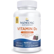 Vitamin D3 Gummies, Wild Berry - 120 Gummies - 1000 IU Vitamin D3, 1.4 mg - Great Taste - Healthy Bo