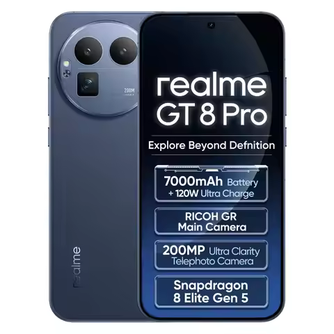 realme GT 8 Pro 7000mAh Titan Battery, 120W Ultra Charge+50W Wireless Charge Smartphone Snapdragon 8