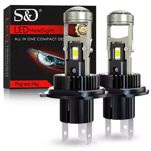 2pcs H7 H4 Led Projector headlights Lens 1:1 Wireless H11 H8 H9 Led Projector 9005 9006 HB3 Car Head