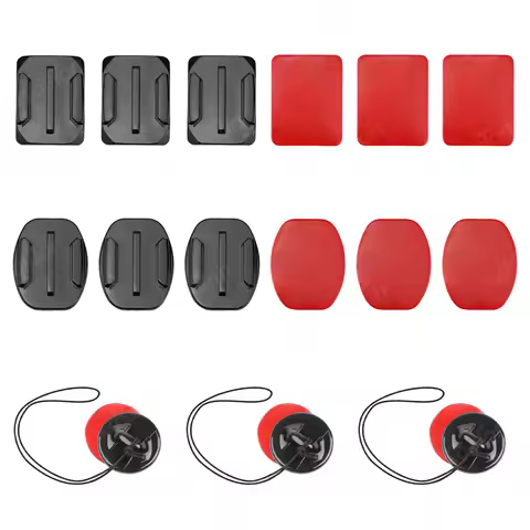 Helmet Adhesive Sticky Mounts Flat Curved 3M Mount For GoPro Hero 13 12 11 10 9 Yi SJCAM AKASO DJI A