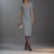 T3D DRAP COLLAR BODYCON DRESS