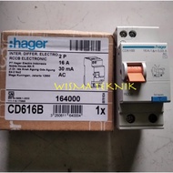 Elcb / Rccb 2P 16A Hager Type Cd616B