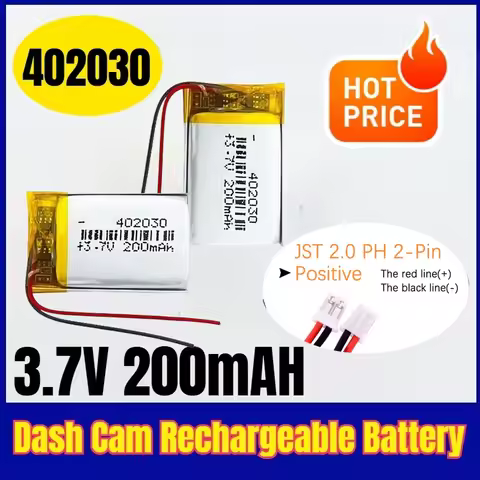 402030 200mAh 3.7V Lithium Polymer Battery for Smart Bracelet Voice Recorder GPS Tablet PC Pet Train
