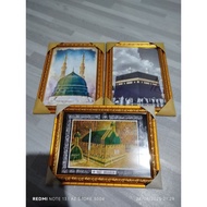 NABI Picture photo/ frame for the Prophet and Kaaba, size 10 R 26 36 cm