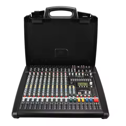 10 Channel Mixing Console 48V Phantom Audio Mixer Professional 99 DSP Effects Compact Mixing Desk Sy