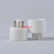 Ceramic Tube Holder C8AES Silver-Plated 8-Feet Tube Holder Suitable for KT88 EL34 6550 6SN7 etc.