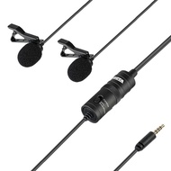 Boya BY-M1 / BY-M1DM Clip-on Microphone Single / Dual Omni-Directional Lavalier Microphone For Smart