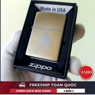 Bật Lửa Zippo Bạc Satin Biểu Tượng Ngọn Lửa Armor 2021 ( Tặng Phụ Kiện ) Hột Quẹt Xăng Đá Zippo
