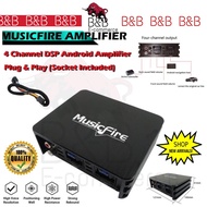 MUSICFIRE DSP PLUG & PLAY OEM ANDROID PLAYER 4 CH DSP Power Amplifier Power Boost Amp Of All Android