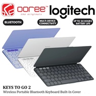LOGITECH KEYS TO GO 2 PORTABLE BLUETOOTH WIRELESS KEYBOARD BUILT-IN COVER FOR MULTI OS, ANDROID/CHRO