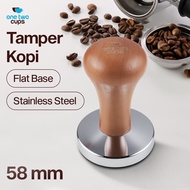58mm Stainless Steel Flat Base Espresso Coffee Tamper - 58mm Coffee Tamper Barista Coffee Press Tool