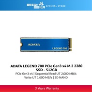 ADATA LEGEND 700 PCIe Gen3 x4 M.2 2280 SSD - 512GB
